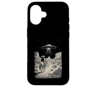 Cowboy UFO Alien Incontro Cavallo Retro Deserto Occidentale Custodia per iPhone 16