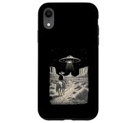 Cowboy UFO Alien Incontro Cavallo Retro Deserto Occidentale Custodia per iPhone XR