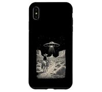 Cowboy UFO Alien Incontro Cavallo Retro Deserto Occidentale Custodia per iPhone XS Max