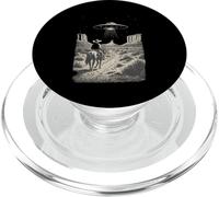 Cowboy UFO Alien Incontro Cavallo Retro Deserto Occidentale PopSockets PopGrip per MagSafe