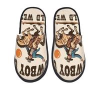 Cowboy Up Vintage Wild West Unisex Ciabatte Antiscivolo Slippers Comode Pantofole Per Interno Invernali Autunno M