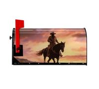 Cowboy West - Copertura magnetica per cassetta postale, dimensioni standard, 53,3 x 45,7 cm, copertura magnetica per cassetta postale, decorazione per la casa e il giardino
