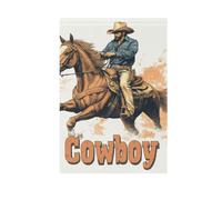 Cowboy Western Equitazione Giardino Bandiera per la Decorazione Esterna Verticale Doppio Lato 30x45 Pollici Yard Bandiera Yard Decorazione