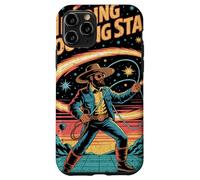 Cowboy wrangler pastore meteore con lazo tra pianeti Custodia per iPhone 11 Pro