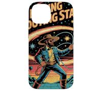 Cowboy wrangler pastore meteore con lazo tra pianeti Custodia per iPhone 14