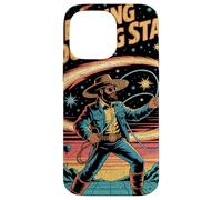 Cowboy wrangler pastore meteore con lazo tra pianeti Custodia per iPhone 14 Pro Max