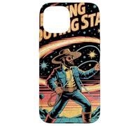 Cowboy wrangler pastore meteore con lazo tra pianeti Custodia per iPhone 15