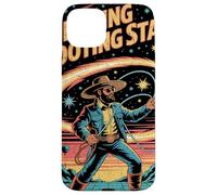 Cowboy wrangler pastore meteore con lazo tra pianeti Custodia per iPhone 15 Plus