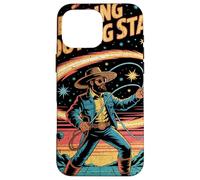 Cowboy wrangler pastore meteore con lazo tra pianeti Custodia per iPhone 16 Pro Max