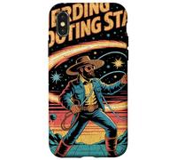 Cowboy wrangler pastore meteore con lazo tra pianeti Custodia per iPhone X/XS
