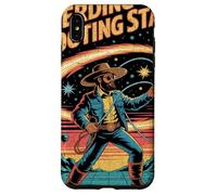 Cowboy wrangler pastore meteore con lazo tra pianeti Custodia per iPhone XS Max