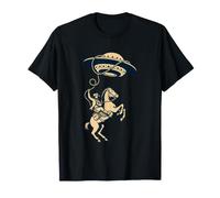 Cowboy Wrangling UFO Western Rodeo Fantascienza Maglietta
