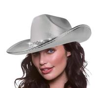 Cowboyhut - Cappello da cowboy in pelle da uomo e da donna | Rodeohut, Country Cowboyhut, Sonnenhut con bordo largo, cappello da cowboy per equitazione, per attività