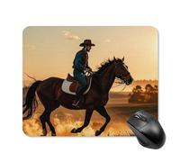 Cowboys - Tappetino per mouse quadrato, con base in gomma antiscivolo, 20 x 25 cm, ultra sottile, per computer, laptop, ufficio, accessori da scrivania