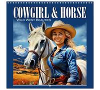 Cowgirl and Horse - Wild West Beauties (Wall Calendar 2026 12" x 24" / 30 x 60 cm (open)) CALVENDO 12 Month Wall Calendar