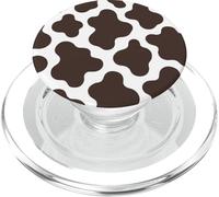 Cowgirl animale estetico sveglio Y2K della stampa della mucca di Brown scuro bianco PopSockets PopGrip per MagSafe