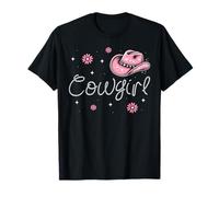 Cowgirl - Cappello da cowboy, stile rodeo, stile western country girl, mucca Maglietta