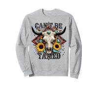 Cowgirl Girasole Mucca Toro Steer Corna Sud-Ovest Domato Felpa