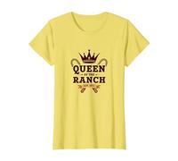 Cowgirl Regina del Ranch Western Royalty EST. 1873 Maglietta, Donna, Limone, S