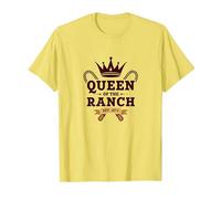 Cowgirl Regina del Ranch Western Royalty EST. 1873 Maglietta, Uomo, Limone, XL