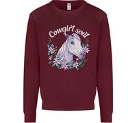 Cowgirl Soul Equestrian Horses Uomo Sweatshirt Jumper