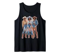 Cowgirl Trio Western Denim Boots Country Music Fashion Canotta