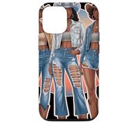 Cowgirl Trio Western Denim Boots Country Music Fashion Custodia per iPhone 12/12 Pro
