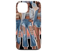 Cowgirl Trio Western Denim Boots Country Music Fashion Custodia per iPhone 13