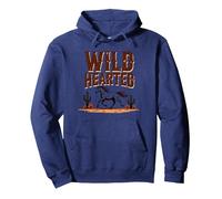 Cowgirls dal Cuore Selvaggio Western Spirit Rustic Desert Horse Felpa con Cappuccio, Unisex per Adulti, Navy, M