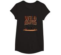 Cowgirls dal Cuore Selvaggio Western Spirit Rustic Desert Horse Maglietta, Ragazze, Nero, S