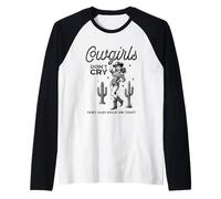Cowgirls non piangere tenere stretto cactus Maglia con Maniche Raglan
