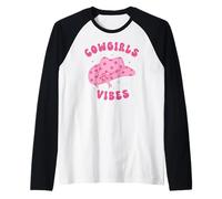 Cowgirls Vibes Hat Let's Go Girls Western Rodeo Cowgirls Maglia con Maniche Raglan