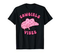 Cowgirls Vibes Hat Let's Go Girls Western Rodeo Cowgirls Maglietta