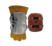 Cowhide Heat Shield, Welding Gloves, Aluminized Back Welding Pad Starlight