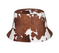 Cowhide Leopard Pattern Donna Uomo Cappelli A Secchiello Pieghevole Bucket Hat Classico Cappelli Estivo per Escursionismo Campeggio Viaggi Pesca