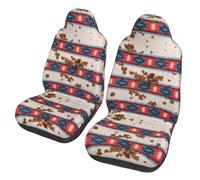 Cowhide Native American Navajo Pattern Coprisedili Auto Antiscivolo Coprisedile Traspirante Coprisedile Auto per Camion Accessori Interno Furgoni 2 PCS