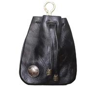 Cowhide Purse - 3.54x0.78x4.5in Leather Drawstring Coin Wallet
