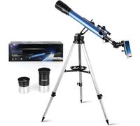 Cowiewie telescopio 60/700 rifrattore telescopio per adulti viaggio telescopio astronomia per principianti e bambini incluso treppiede portatile