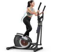 Cowmew Ellittiche da casa con 16 livelli resistenza, Display LCD | Macchina Ellittica Magnetica, Pedali Antiscivolo, Portabottiglie, Fino a 287 libbre Fitness Ellittico Stepper 3 in 1