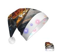 COWMGHLDFL Cappello di Babbo Natale per adulti cappelli di Natale per uomo donna sigaro e whisky cappelli di Babbo Natale cappello di Natale per Capodanno