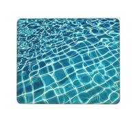 COWMGHLDFL Tappetino per mouse blu acqua piscina tappetino per mouse wireless tappetino per tastiera del computer con gomma antiscivolo tappetino da scrivania quadrato per ufficio laptop 20,1 x 24,1