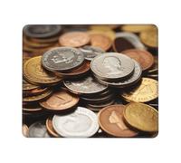 COWMGHLDFL Tappetino per mouse con moneta moneta tappetino per mouse wireless tappetino per tastiera del computer con gomma antiscivolo tappetino da scrivania quadrato per ufficio laptop 20,1 x 24,1