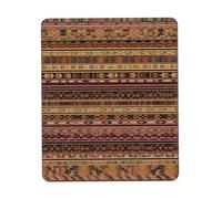 COWMGHLDFL Tappetino per mouse marrone con motivo tribale, tappetino per mouse wireless, tappetino per tastiera del computer, con gomma antiscivolo, tappetino da scrivania quadrato per ufficio, laptop