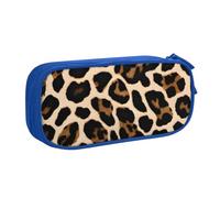 COWMMWOC Astuccio portapenne con nome dal design carino per studenti ragazze ragazzi - Astuccio grande capacità con scomparti, organizer per cancelleria con doppia cerniera (nero, rosa, blu), Blu,