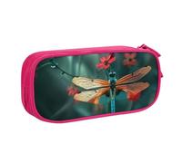 COWMMWOC Astuccio portapenne con nome dal design carino per studenti ragazze ragazzi - Astuccio grande capacità con scomparti, organizer per cancelleria con doppia cerniera (nero, rosa, blu), rosa,