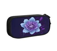 COWMMWOC Astuccio portapenne con nome dal design carino per studenti ragazze ragazzi - Astuccio grande capacità con scomparti, organizer per cancelleria con doppia cerniera (nero, rosa, blu), Nero ,