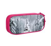 COWMMWOC Astuccio portapenne con nome dal design carino per studenti ragazze ragazzi - Astuccio grande capacità con scomparti, organizer per cancelleria con doppia cerniera (nero, rosa, blu), rosa,