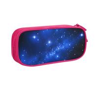 COWMMWOC Astuccio portapenne con nome dal design carino per studenti ragazze ragazzi - Astuccio grande capacità con scomparti, organizer per cancelleria con doppia cerniera (nero, rosa, blu), rosa,