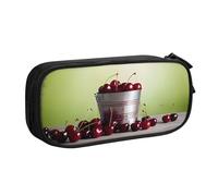 COWMMWOC Astuccio portapenne con nome dal design carino per studenti ragazze ragazzi - Astuccio grande capacità con scomparti, organizer per cancelleria con doppia cerniera (nero, rosa, blu), Nero ,