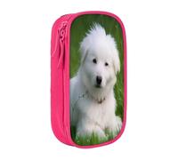 COWMMWOC Bichon On The Grass - Astuccio grande per matite, grande capacità, borsa portaoggetti multifunzionale, tessuto Oxford in poliestere resistente con doppia cerniera, 21 x 10,5 x 5 cm, 3D